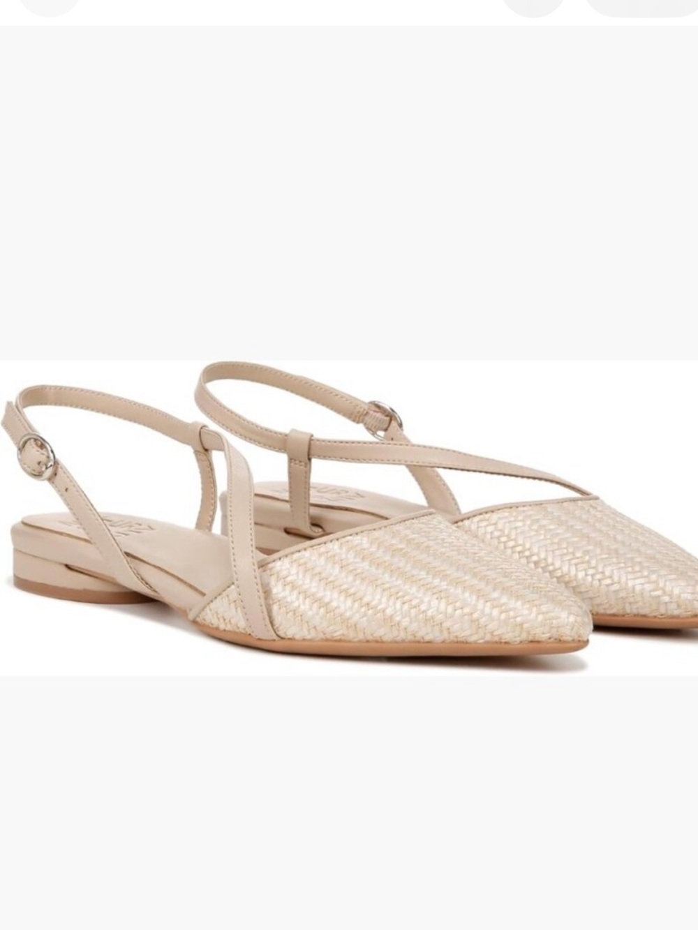 Naturalizer Hawaii 2 Beige Woven Slingback Pointed Toe Flats Shoes Women’s 7